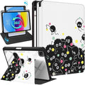 for iPad Air 11 inch Case Air 5th/4th Generation 10.9 Pro 11'' Case Women Girls for Apple Pencil Holder Cute Cartoon Rotating Folio Cover for iPad Air 11 2024 (M2) 10.9 2022 2020 Pro 11