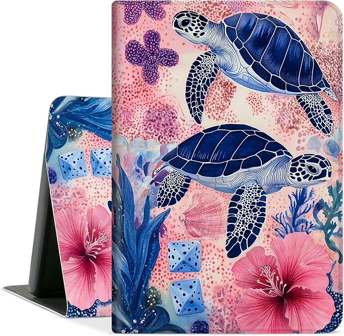 Blue Sea Turtle Hibiscus Coral