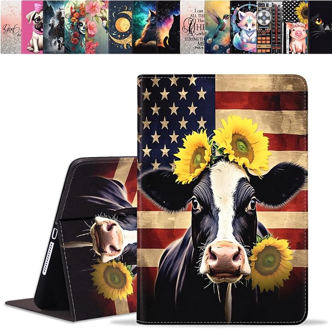 American Flag Cow Sunflower