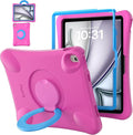 Pepkoo for iPad Air 13 inch Case for Kids with 360° Rotatable StandShockproof EVA Handle Cover for iPad Air 13 M3 2025 and M2 2024 Models