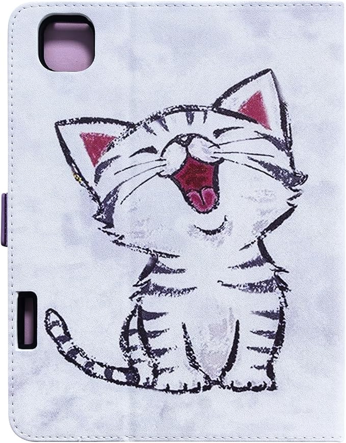 for iPad Air 11 inch Case M3 2025/M2 2024 &amp iPad Air 5th/4th Gen 10.9 &amp iPad Pro 11 inch Case 4th/3rd/2nd/1st Gen with Pencil Holder/Stand/Hand StrapAuto Wake/Sleep Cute Red-Billed Cat