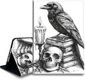 Bxgolkgd Tablet Case for 6 Kindle 11th Generation (2024/2022 Release)Shockproof Stand Cover with Heat DissipationAuto Wake/Sleep FunctionRaven Skull