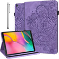 ALILANG Case for Kindle Fire HD 10 (9th Gen 2019/7th Gen 2017/5th Generation 2015) 10.1 Multiple Viewing Angles PU Leather Flip Stand Cover for Amazon Fire HD 10 Case -Purple