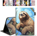 Case for All-New Amazon Kindle Fire HD 10 &amp 10 Plus Tablet 10.1 (13th/11th Generation 2023/2021 Release) - PU Leather Folio Case with Smart Auto Wake/Sleep - Cute Sloth