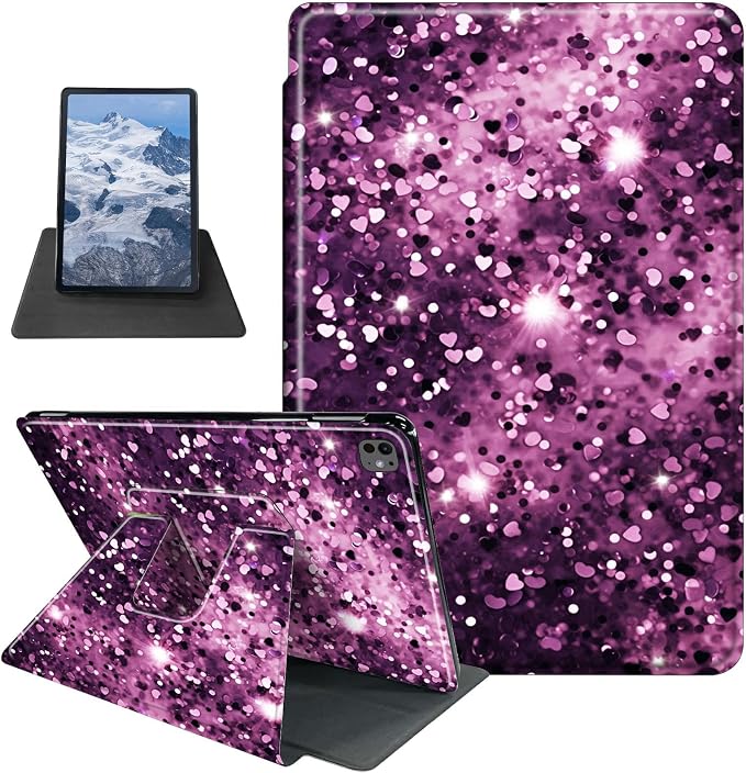 Purple Leopard Print Glitter