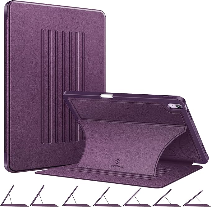 Fintie Magnetic Stand Case for iPad Air 13-inch M4/M3/M2 (2026/2025/2024) - Multiple Angles Shockproof Rugged Soft TPU Cover with Pencil Holder Auto Sleep/Wake Purple