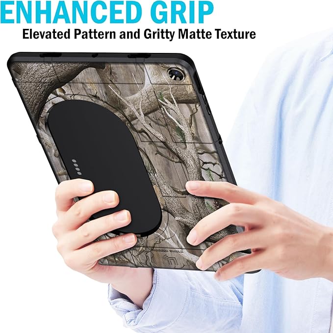 Case and Travel Cover for Google Pixel Tablet (2023) Nakedcellphone Special Ops Rugged Shield and Hard Shell View Stand Companion - Bushwolf Camo
