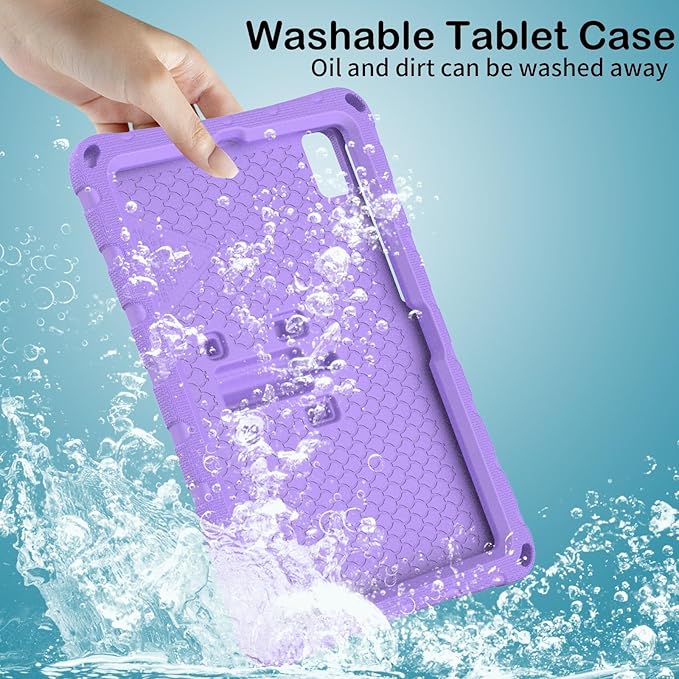 Case Compatible with Lenovo Tab M10 Plus 10.3 Inch/K10 10.3 TB-X606F/TB-X606X/TB-X6C6F/TB-X6C6XLightweight Shockproof Case EVA Foam Cover Stand Cover for Boys Girls(Purple)