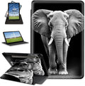 for Samsung Galaxy Tab S9 Plus Case 12.4'' Rotating Auto Wake Sleep for Samsung S9+/S9 FE Plus Tablet Case Leather Elephant Table Cover for Woman Man