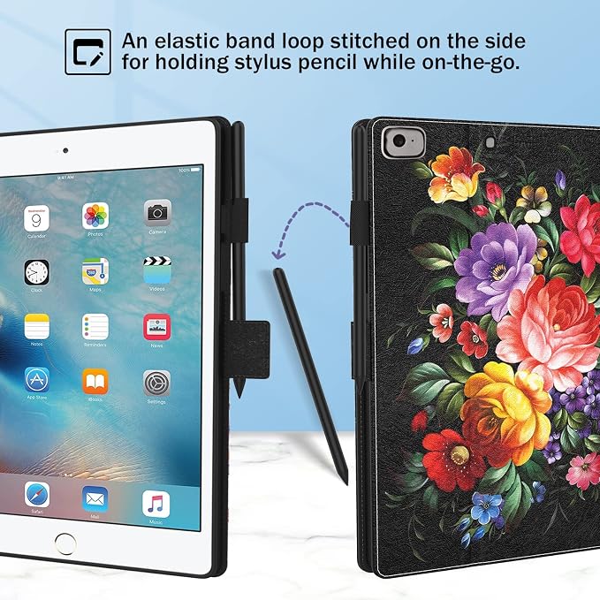 5 Flowers Black
