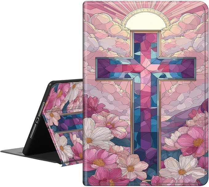 Colorful Cross With Flowers
