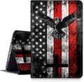 for Fire Hd 10 Tablet Case 11th/13th Generation 2021/2023 ReleaseHybrid Slim Multi-Angles Stand Cover for Kindle Fire HD 10 Plus 11th GenAuto Wake/Sleep-Eagle on USA Flag