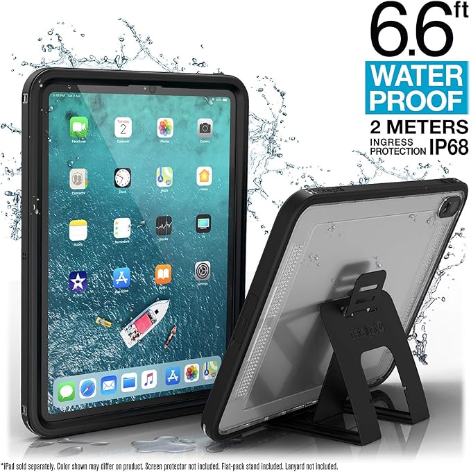 Catalyst Waterproof iPad Case for iPad Pro 11 2018 Waterproof 6.6 ft - Full Body Protection Heavy Duty Drop Proof 4ft Kickstand True Acoustic Sound Technology Built-in Screen Protector