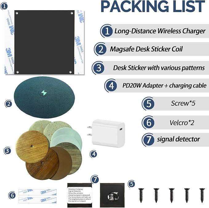8-30MM Magsafe desk sticker coil included