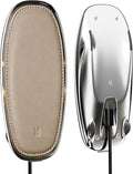Lunar Artefacts Wireless Charger Lunar Sahara Tan Beige Leather Chrome Plated Brass