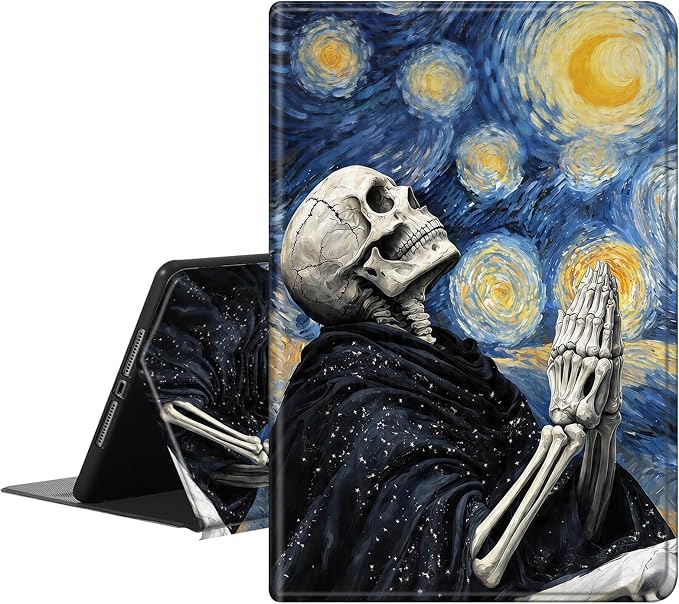 Praying Skeleton Starry Night