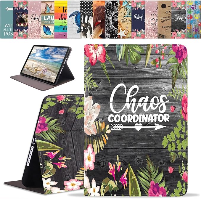 Chaos Coordinator Quote Colored Floral Wreath Print