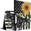 Case for Kindle Paperwhite 12th Generation &amp Kindle Colorsoft Signature Edition 2024 7 inch Lightweight Smart Case Adjustable Stand Protective Cover with Auto Wake/Sleep - American Flag Sunflower/