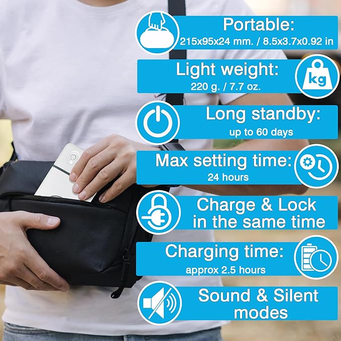 Cell Phone Lock Box with Timer for Self-Discipline Portable Time Lock Box Suitable for iPhone and Android Smartphones Phone Jail Box with Timer to Reduce Screen Time Mindfulness Gift