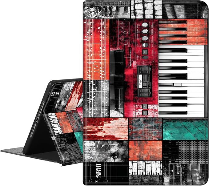 Colorful Patchwork Red Piano