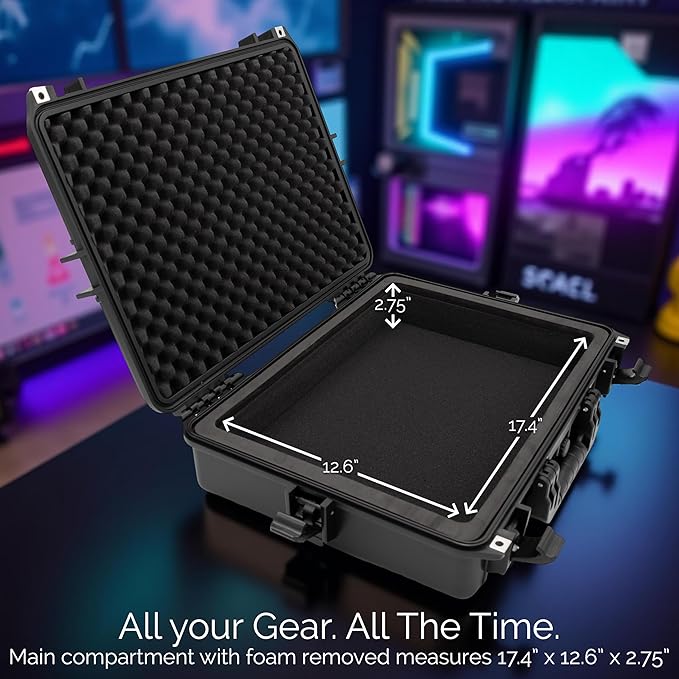 CASEMATIX Hard Shell Case Compatible with Wacom Cintiq Pro 17 Drawing Tablet - Waterproof Tablet Travel Bag for Digital Art Gear with Custom Tri-Layer Foam Protection