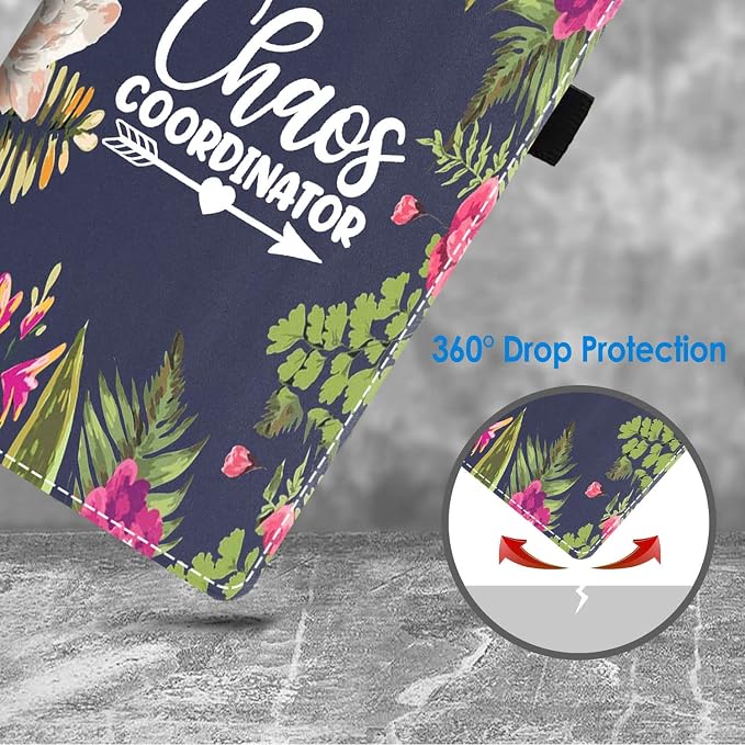 Chaos Coordinator Quotes Colored Floral Wreath Print