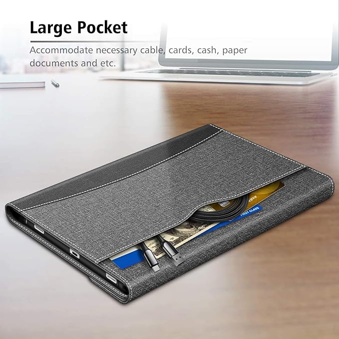 Fintie Case for Samsung Galaxy Tab S8/Tab S7 11 Inch (Model SM-X700/X706/T870/T875/T878) with Built-in S Pen Holder Multiple Angle Portfolio Business Cover with Pocket Auto Sleep/Wake Gray