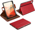 DTTO for iPad Air 11 inch Case M4 / M3 / M2 (2026/2025/2024) iPad Air 5th / 4th Gen (2022/2020) 360 Degree Rotating Premium Leather Folio Stand Cover with Pencil Holder Red