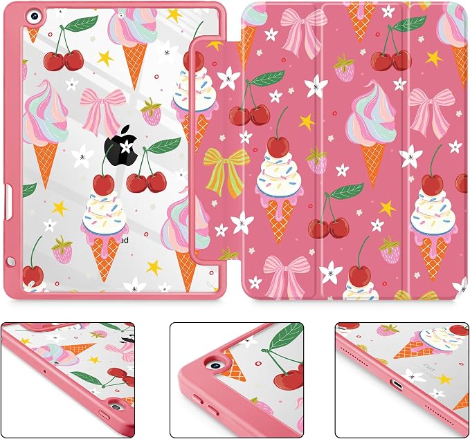 Ice Cream-Bows-Red