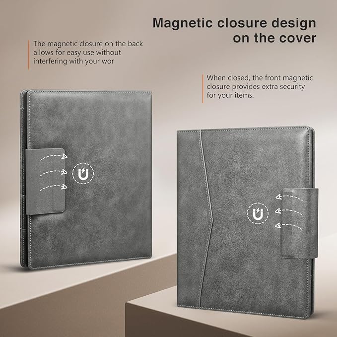 CoBak Premium PU Leather Case for 10.3 Remarkable 2 Tablet (2020) - Folder Design Slim Hard Shell with Pen HolderCowhide Gray
