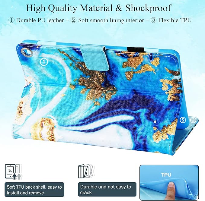 02# Blue Gold Marble