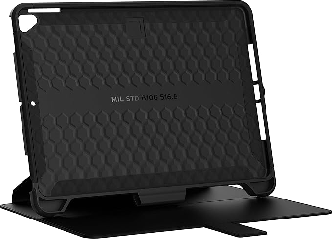 URBAN ARMOR GEAR UAG Designed for iPad 10.2 Case Black 9th Generation 2021 &amp 8th Gen 2020 w/Hand Strap Thin Slim Military Drop Tested Durable Protective w/Stylus &amp Pencil Holder Scout Series