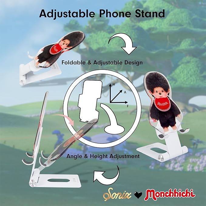 Sonix x Monchhichi Character Phone Stand | Adjustable Cell Phone Holder Desk Stand Dock | Monchhichi Boy