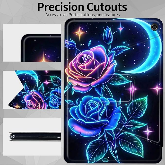 Blue Roses Moon Stars