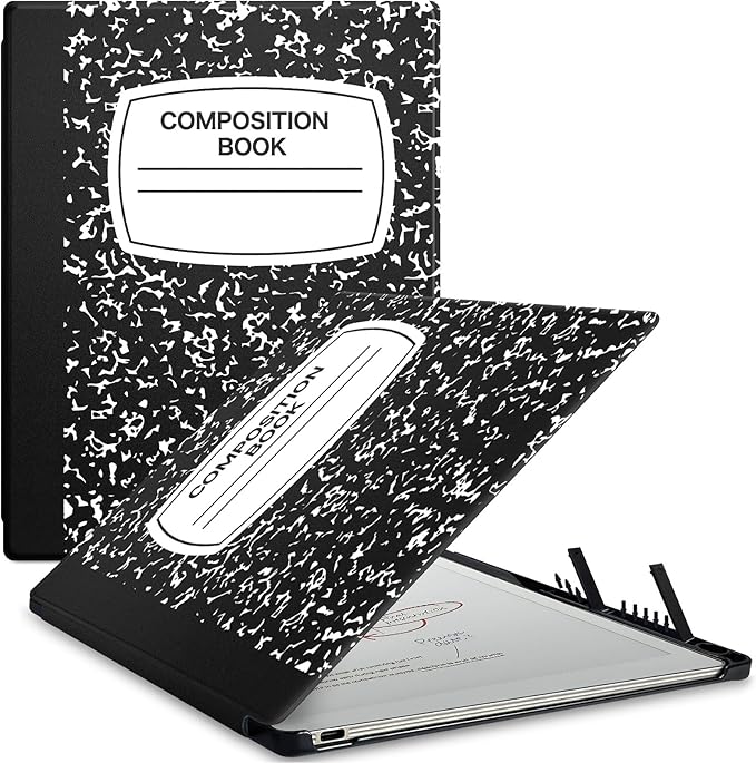 Case for Remarkable Paper Pro Tablet 11.8 (Released in 2024) Hard Back Shell Protective Book Folio Cover with Built-in Pen Holder with Auto Sleep/Wake Function.