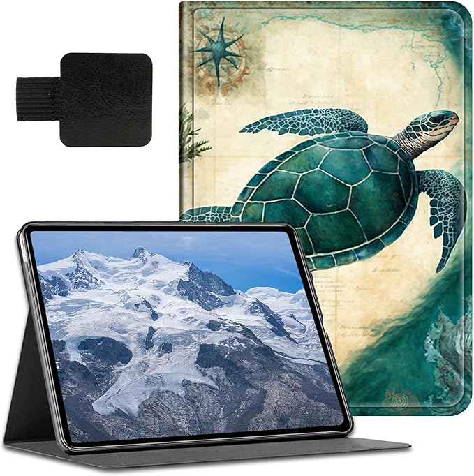 for Kindle Fire HD 8 &amp Fire HD 8 Plus Tablet (12th/ 10th Generation 2024/2022/2020 Release) Case with Pen Holder &amp Auto Wake/Sleepd Shockproof Stand Protective CoverTurtle