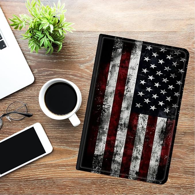 for Fire Hd 10 Tablet Case 11th/13th Generation 2021/2023 ReleaseHybrid Slim Multi-Angles Stand Cover for Kindle Fire HD 10 Plus 11th GenAuto Wake/Sleep-Vintage American Flag