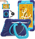 BATYUE for iPad mini 5/4 7.9 Inch Case (2019/2015) Heavy Duty Protective Cover with 360° Kickstand Detachable Shoulder Strap &amp Pencil Holder for Business &amp Bulk Orders - Navy Blue