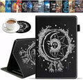 Case for Amazon Fire HD 10 Tablet 10.1 inch (9th/7th Generation 2019/2017 Release) - Slim Lightweight PU Leather Stand Cover with Auto Wake/Sleep Celestial Theme Sun with Crescent Moon