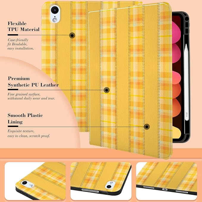 Orange Yellow Plaids Stripes