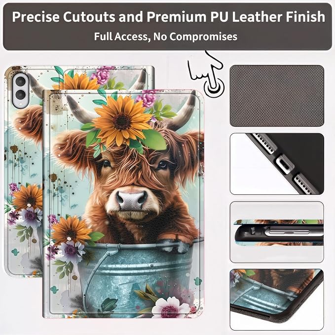 Floral Highland Cow