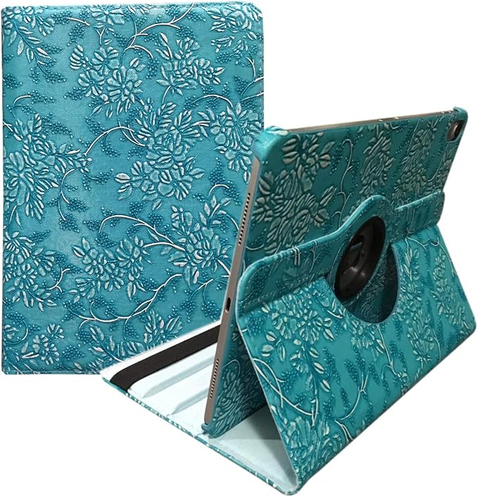 Blue Embossed Flowers