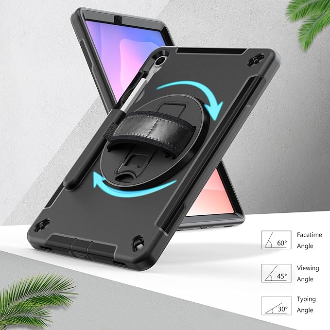 Miesherk Case for Galaxy Tab S11: Military Grade Shockproof Case with Hand/Shoulder Strap-S Pen Holder-Rotating Kickstand for Samsung Galaxy S11 11 Inch 5G 2025