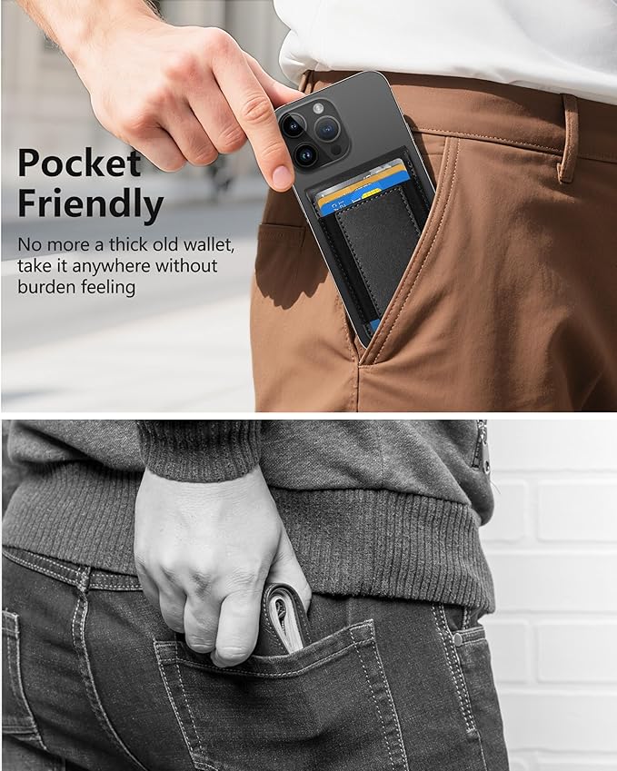 ExtreLife for MagSafe Wallet with Money Clip Stronger Magnetic Wallet for iPhone 17/16/15/14/13/12 Series RFID Blocking for iPhone Wallet with Stand ID Window &amp 8 Card Holder