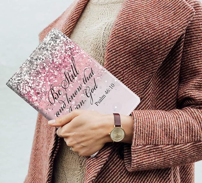 Pink Glitter Quote Bible Verse Psalm 46:10