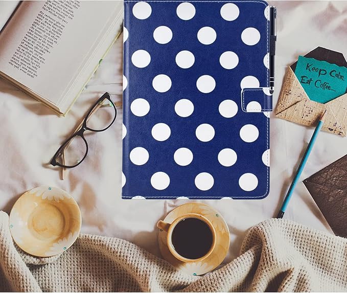 02 Navy Polka Dots