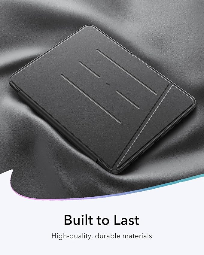 ESR for iPad Air 13 Inch Case M4/M3/M2 (2026/2025/2024) Vertical Stand Cover Multi Stand Angles Ultra-Stable Case with Pencil Holder Flip Series Black