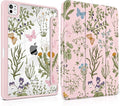 DONGKE for iPad Pro 11-Inch Case (M5 2025 / M4 2024) 6th/5th Generation [Auto Sleep/Wake &amp Pencil Pro Holder] Clear Acrylic Back Smart Trifold Stand Cover Wildflower &amp Butterfly