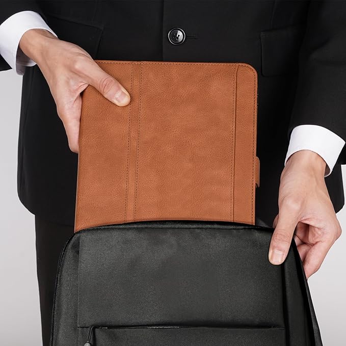Handmade Case for iPad Air 13 Inch M4/M3/M2 (2026/2025/2024) with Pencil Holder PocketMagnetic ClosureMulti Angles StandTyping AngleFolio Protective CoverAuto Sleep/WakeBrown