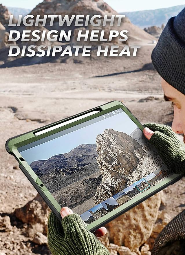 SUPCASE Unicorn Beetle Pro Series Case Designed for iPad Air 4 (2020) 10.9 Inch with Pencil Holder &amp Built-in Screen Protector Full-Body Rugged Heavy Duty Case (Green)